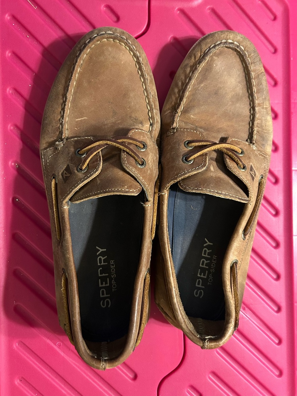 Sperry Men's Brown Leather Boat Shoes - Classic Casual Size 11 M